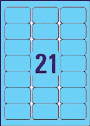 RL21 Blue Address Labels