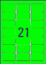 RL21 Flourescent Green Address Labels
