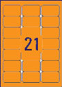 RL21 Orange Address Labels