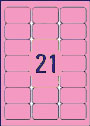 RL21 Pink Address Labels