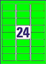 RL24 Flourescent Green Address Labels