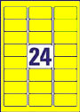 RL24 Flourescent Yellow Address Labels