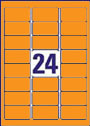 RL24 Orange Address Labels
