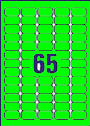RL65 Flourescent Green Mini Labels