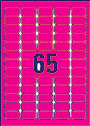 RL65 Flourescent Pink Mini Labels