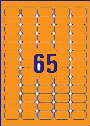 RL65 Orange Mini Labels