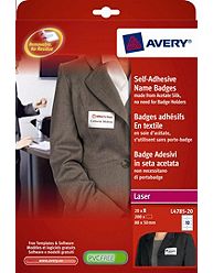 L4785-20 Avery Laser White Self Adhesive Badges