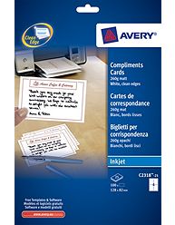 Avery C2318-25 Inkjet White Correspondence Cards