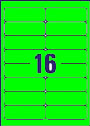 RL16 Flourescent Green Address Labels