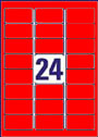RL24 Flourescent Red Address Labels