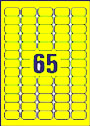 RL65 Flourescent Yellow Mini Labels