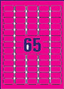 RL65 Magenta Mini Labels